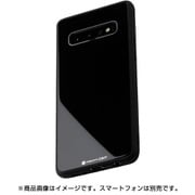 Hybrid Case Etanze for Galaxy S10+用ケース TPUフレーム:ブラック 背面ガラス:ブラック DCS-GS10ETPBK