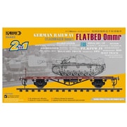 35A03 ドイツ 平貨車 Ommr 2in1 w/線路 アップグレード版 [1/35スケール プラモデル]