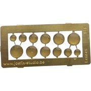 JF983 ヘッドライト イエロー ラウンド 丸 [ディティールアップパーツ]