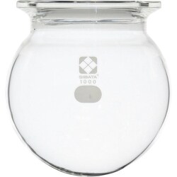 005810-1000 [SIBATA ハリオセパラブルフラスコ丸形 溝付 バンド式 1000ml 85Φ 1個]