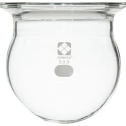 005810-500 [SIBATA ハリオセパラブルフラスコ丸形 溝付 バンド式 500ml 85Φ 1個]
