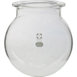 005910-3000 [SIBATA ハリオセパラブルフラスコ丸形 溝付 バンド式 3000ml 120Φ 1個]