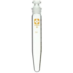 010280-14107 [SIBATA 遠沈管 円錐硝子栓付 目付 10ml]