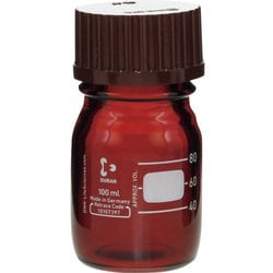 017210-1001A [SIBATA ねじ口びん茶 100ml 赤キャップ 10個入]