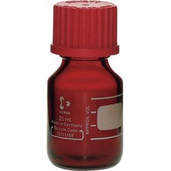 017210-2511A [SIBATA ねじ口びん茶 25ml 赤キャップ付 10個入]