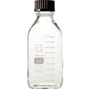 017230-10001A [SIBATA ねじ口角びん 1000ml 赤キャップ付 10個入]