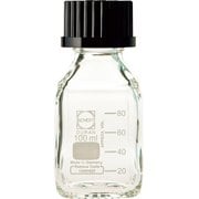 017230-1002A [SIBATA ねじ口角びん 100ml 黒キャップ付 10個入]