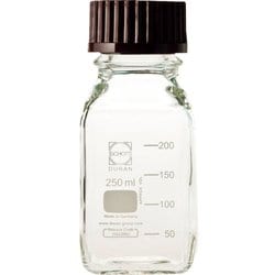 017230-2501A [SIBATA ねじ口角びん 250ml 赤キャップ付 10個入]