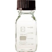 017230-2501A [SIBATA ねじ口角びん 250ml 赤キャップ付 10個入]