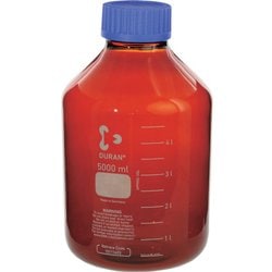 017250-15000 [SIBATA ねじ口びん 5L GLS-80 茶 青キャップ付]