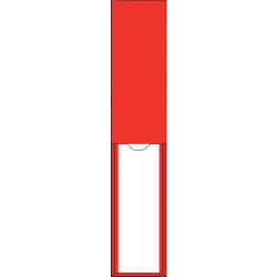046121 [緑十字 責任者氏名標識 赤無地タイプ 150×30mm 名札差込式 エンビ]