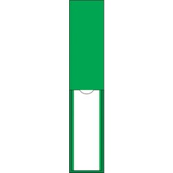 046123 [緑十字 責任者氏名標識 緑無地タイプ 150×30mm 名札差込式 エンビ]