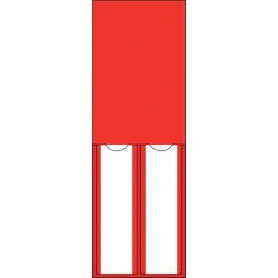 046221 [緑十字 責任者氏名標識 赤無地タイプ 2名用 150×50mm 名札差込式 エンビ]