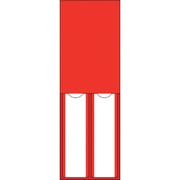 046221 [緑十字 責任者氏名標識 赤無地タイプ 2名用 150×50mm 名札差込式 エンビ]
