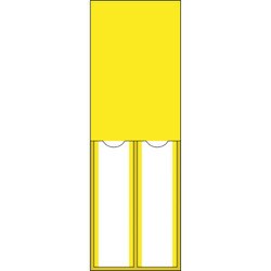 046222 [緑十字 責任者氏名標識 黄無地タイプ 2名用 150×50mm 名札差込式 エンビ]