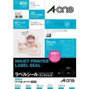 ラベルシール[インクジェット] 超耐水マット紙 40面 楕円型 62440