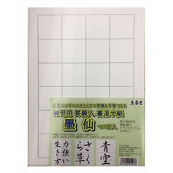 練習用 罫線入書道半紙 墨仙 100枚 K-5593