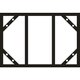 053300 [緑十字 スチール製スチール製スライドアングル 消防・危険物標識用フレーム 600×300縦型3連用 スチール製]