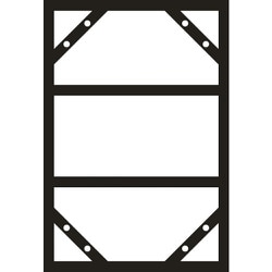 055300 [緑十字 スライドアングル 消防・危険物標識用フレーム 300×600横型3連用 スチール製]