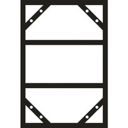 055300 [緑十字 スライドアングル 消防・危険物標識用フレーム 300×600横型3連用 スチール製]
