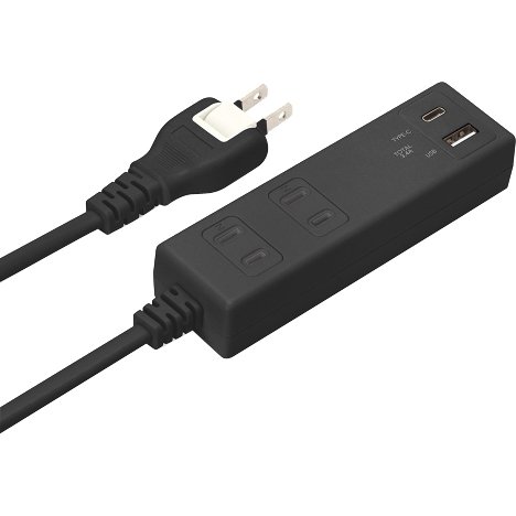 Pg Uactap07bk Usbポート搭載 Ac電源タップブラック Ac 2 Usb A 1 Usb C 1