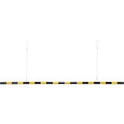 113040 [緑十字 高さ制限バー 黄/黒 54mmΦ×3m 高輝度反射タイプ 取付用ワイヤ付]