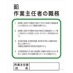 1145110120 [グリーンクロス Pー20 鉛作業主任者の職務]