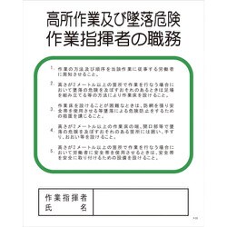 1145110133 [グリーンクロス Pー33 高所作業及び墜落危険作業主任者の職務指揮者の職務]