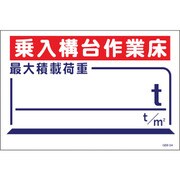 1145170824 [グリーンクロス マンガ標識 GEB-24 乗入構台作業床最大積載荷重t]