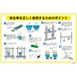 1145170827 [グリーンクロス マンガ標識 GEB-27 安全帯を正しく使用するためのポイント]