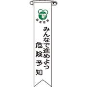 125022 [緑十字 ビニールリボン 胸章 みんなで進めよう危険予知 120×25 10本組]