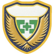 126912 [緑十字 立体ワッペン 胸章 安全衛生マーク○○ 73×67mm]