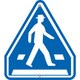 133331 [緑十字 道路標識・構内用 横断歩道 685×600mm スチール]