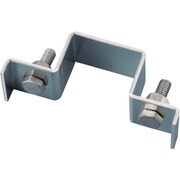 137806 [緑十字 平リブ用取付金具 角型ポール/片面表示用 適合ポール径:50×50mm アルミ製]