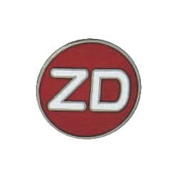 138208 [緑十字 七宝焼バッジ 胸章 ZD 20mmΦ 銅製]