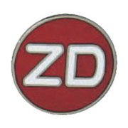 138208 [緑十字 七宝焼バッジ 胸章 ZD 20mmΦ 銅製]