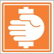 202015 [緑十字 PL警告ステッカー 挟まれに注意 50×50mm 10枚組]