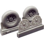HAUBRL48114 F4U コルセア ブロックパターンタイヤ＆ホイール [1/48スケール レジン製パーツ]