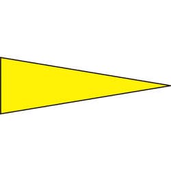 208702 [緑十字 マーキング用ステッカー 黄 5×15mm三角 100枚組 PET]