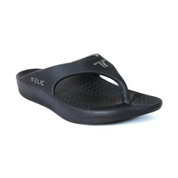 ヨドバシ Com Telic テリック Logo Impact Flip Flop Black Silver Xl 27 5 28cm リカバリーサンダル 通販 全品無料配達