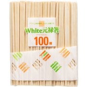 ホワイトアスペン元禄箸裸 100膳 W-003