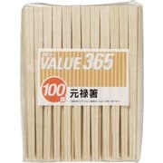 バリュー365白樺元禄箸裸 100膳 H-034