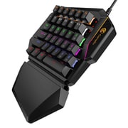 片手ゲーミングキーパッド メカニカル青軸 LEDカラーバックライト付き PC/X1対応 GameSir GK100
