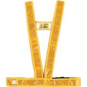 238027 [緑十字 LED安全反射ベスト 黄地/赤LED/金反射 フリーサイズ サイズ調整可能]