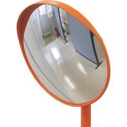 276190 [緑十字 小型カーブミラー 丸型1面鏡 300mmΦ 埋込用ポール付 アクリル製]