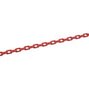 284013 [緑十字 プラスチックチェーン 赤 長さ30m 線径6mmΦ ポリエチレン]