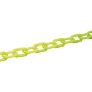 284028 [緑十字 プラスチックチェーン 蛍光緑 長さ30m 線径8mmΦ ポリエチレン]