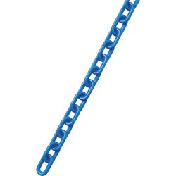 284072 [緑十字 プラスチックチェーン 青 長さ40m 線径6mmΦ ポリエチレン]
