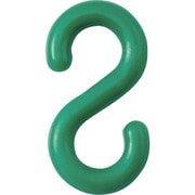 284122 [緑十字 S字フック 緑 線径6mmΦ 21×39.5mm 2個組 樹脂製]