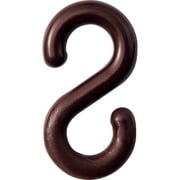 284126 [緑十字 S字フック 茶 線径6mmΦ 21×39.5mm 2個組 樹脂製]